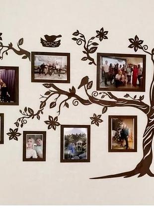 Дерево семьи 150х120 см фоторамки с декором2 фото