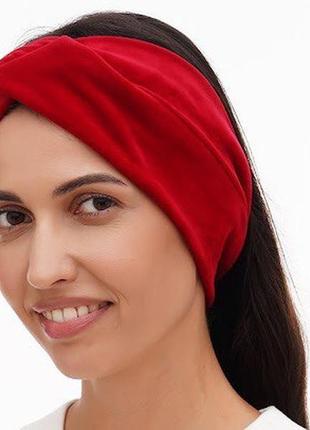 Красная бархатная повязка для волос my scarf1 фото