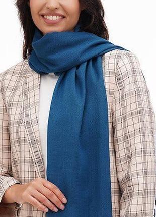 Котоовый синий шарф, большой женский шарф1 фото