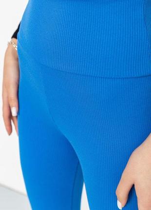 Лосины женские в рубчик, цвет джинс, 205r6067 фото