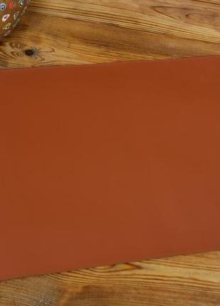 Кожаный бювар, подложка на стол 375 х 600 мм, натуральная кожа grand, цвет коньяк3 фото