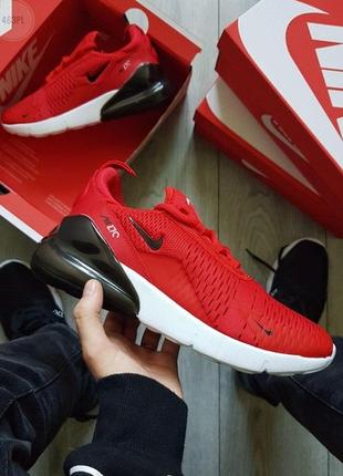 Nike air max 270 red white, кросівки найк айр макс