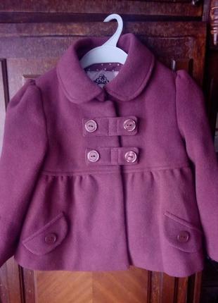 Новое кашемировое пальто фирмы lisa rose франция на девочку 3 рюмки1 фото
