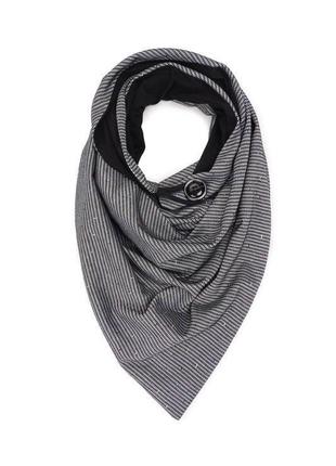 Шарф my scarf  двосторонній, абстрактний сірий кежуал віскоза, трикотаж унісекс7 фото
