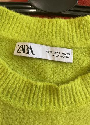 Укороченный вязаный свитер zara soft джемпер8 фото