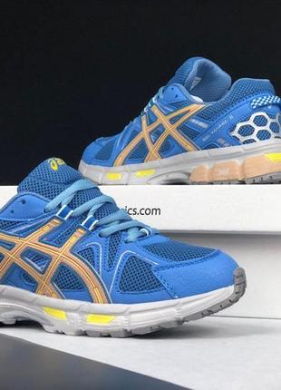 Р.36-41 кроссовки asics gel kahana 8 сине/желтые ks 122443 фото