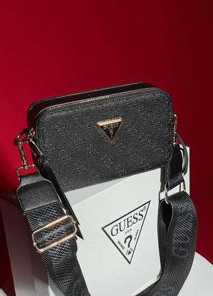 👜 guess zippy snapshot black/gold5 фото