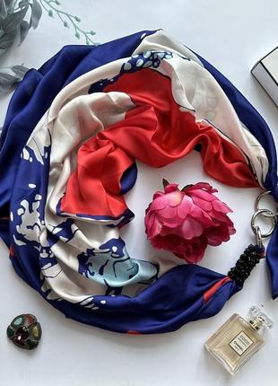 Хустка my scarf   "королівський синій", прикрашений агатом, подарункова упаковка6 фото