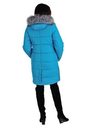 Зимняя женская удлиненная куртка рр 42-722 фото
