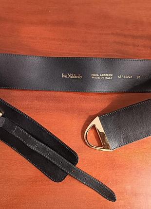 Широкий поясной пояс кожаный ivo nikkolo,90 cm4 фото