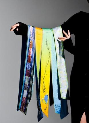 Авторський твіллі двосторонній колекція "україна в серці" my scarf3 фото