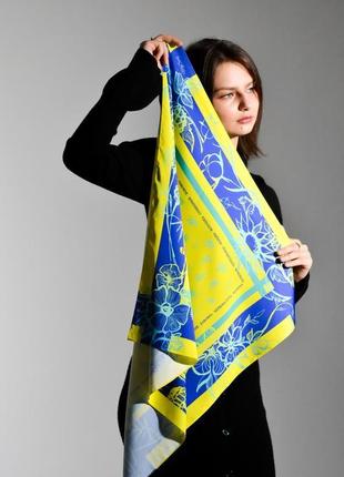 Авторська хустка  "квіти украіни" яскравий від my scarf