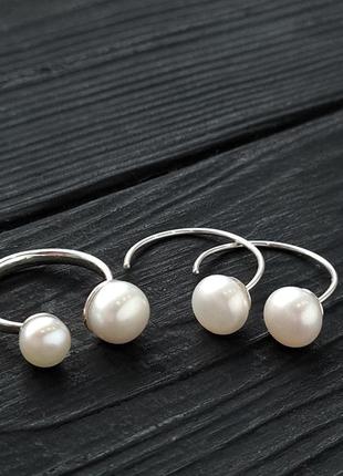 Комплект из натурального жемчуга "две судьбы"