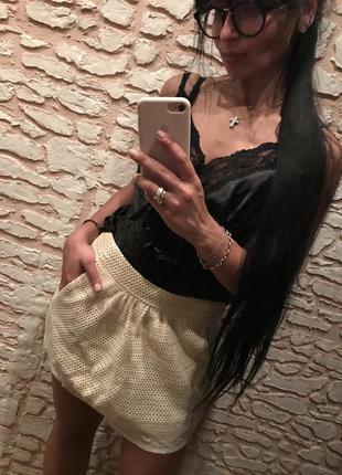 Стильная вязаная юбочка