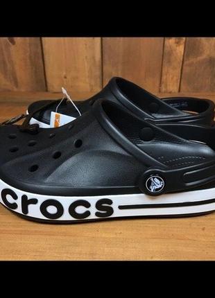 Крокс баябэнд клог детские черные crocs bayaband clog kids black6 фото