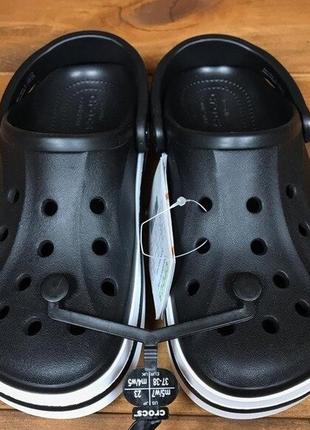 Крокс баябэнд клог детские черные crocs bayaband clog kids black9 фото