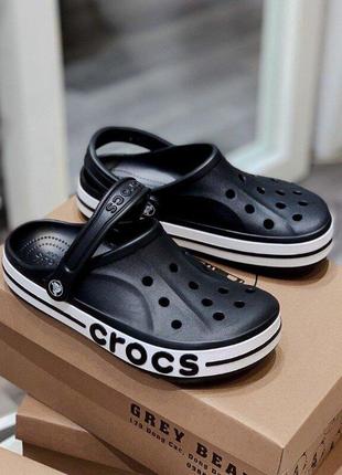 Крокс баябэнд клог детские черные crocs bayaband clog kids black