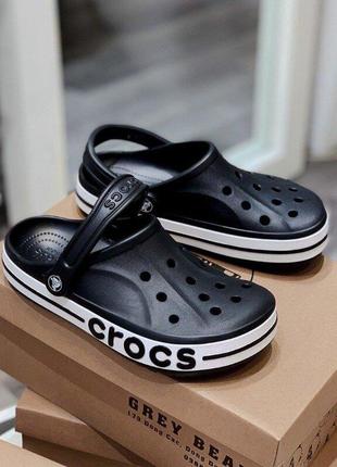 Крокс баябэнд клог детские черные crocs bayaband clog kids black10 фото