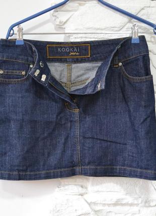 Джинсова міні спідниця  kookai jeans| v. hugo| france 🗼12/403 фото