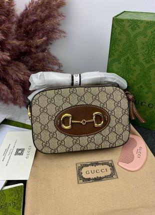 Gucci horsebit 1955 small brown3 фото