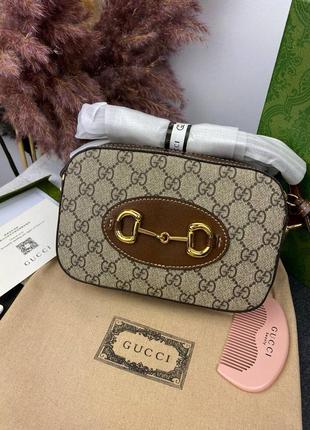 Gucci horsebit 1955 small brown5 фото