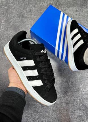 Кросовки adidas campus white grey и black white gum