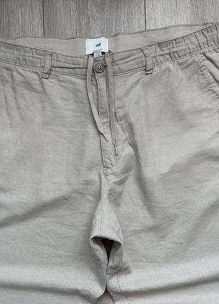 Лляні штани брюки з льону h&m2 фото