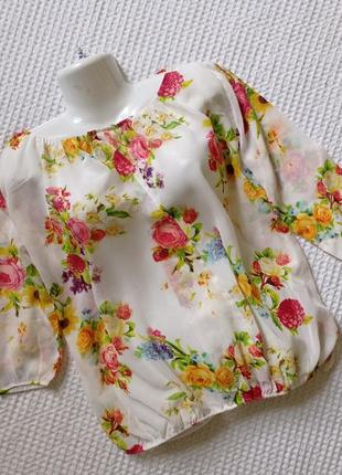 Блузка в квітковий принт casual clothing