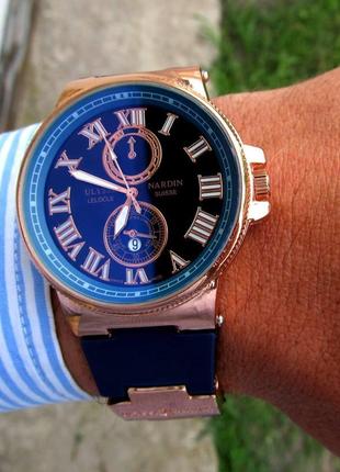 Мужские кварцевые наручные часы nardin / нардин6 фото