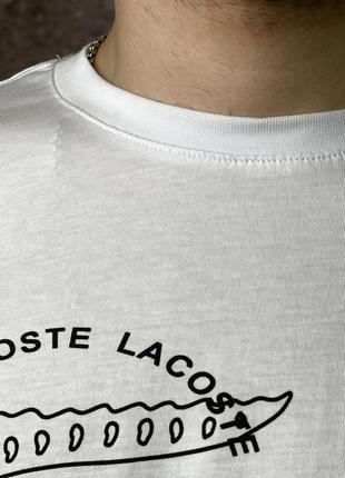 Футболка lacoste белая3 фото