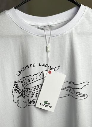 Футболка lacoste белая4 фото