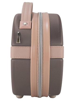 Б'юті-кейс вінтажний 5 л косметичка semi line 5l brown/pink cream (t5673-1)5 фото