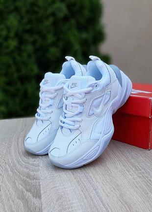 Жіночі кросівки nike m2k tekno white grey найк білого з сірим кольорів