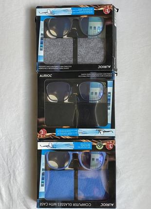 Защитные очки для компьютера с фильтром синего света auriol sp-791 с чехлом1 фото