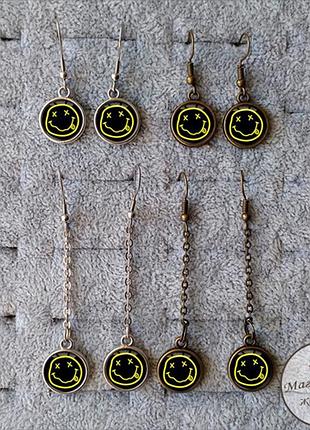 Серьги нирвана nirvana (короткие светлые)