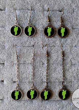 Серьги билли айлиш (короткие светлые)