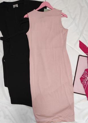 Красива сексуальна рожева сукня в обтяжку з глибоким декольте до короткого рукава3 фото