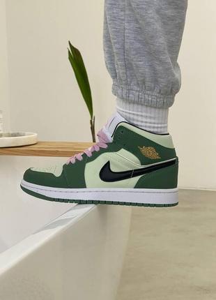 Nike air jordan 1 retro mid dutch green