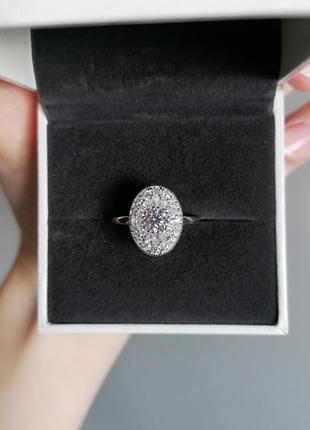Серебряная кольца с муассанитом бриллиантом кольцо серебряное сияющее овал 18 размер кольца с муаскунтами бриллиантами