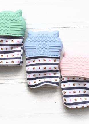 Шаруділи перчаточка для малюків з силиеоновым гризунком2 фото
