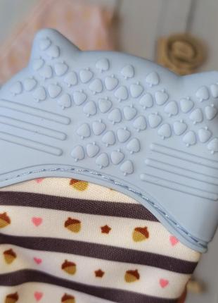 Шаруділи перчаточка для малюків з силиеоновым гризунком3 фото
