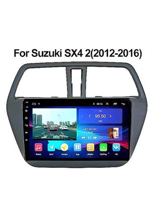 Магнитола android suzuki sx4 2012-2016, 4/64, 8 ядер, carplay, слот под сем-карту + рамка!