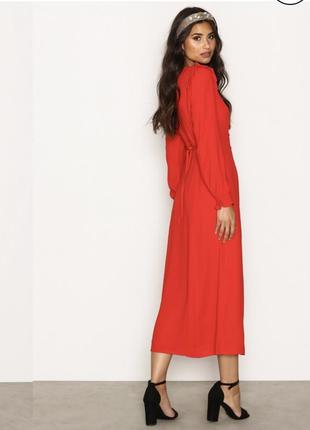 Красное миди платье на пуговицах new look5 фото