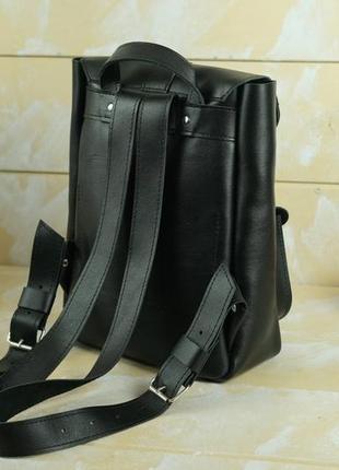 Женский рюкзак "джун", гладкая кожа, цвет  черный4 фото