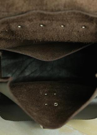 Женский рюкзак "джун", гладкая кожа, цвет  шоколад5 фото