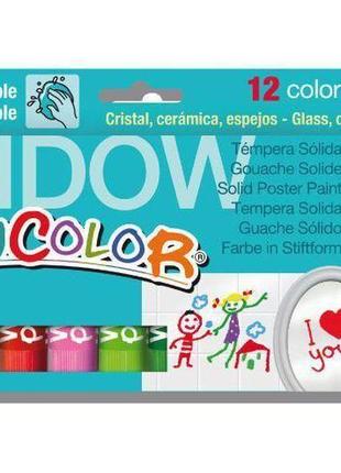 Краска выдвижная в виде мелка instant playcolor one window набор 12цв. 020111 фото