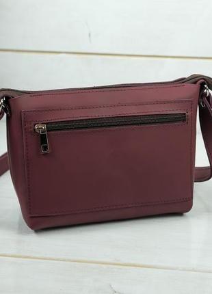 Жіноча шкіряна сумочка літо, шкіра grand, колір бордо5 фото