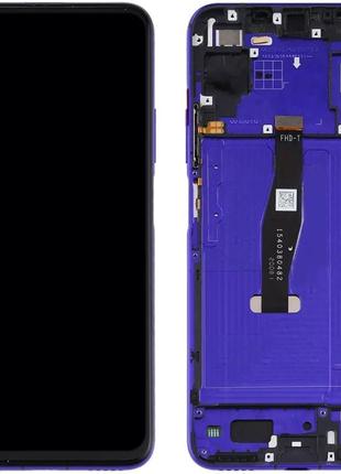 Дисплей для huawei honor 20, nova 5t (yal-l21) с сенсором и рамкой, синий
