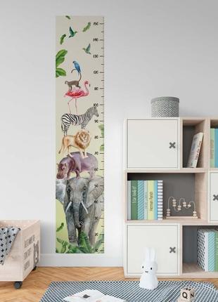 Вінілова інтер'єрна наклейка кольорова декор на стіну, шпалери та інші поверхні ростомір "тварини