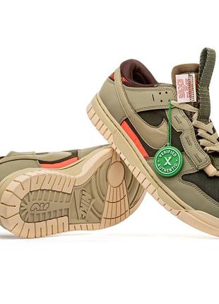 Стильные кроссовки в стиле nike air dunk jumbo “medium olive”